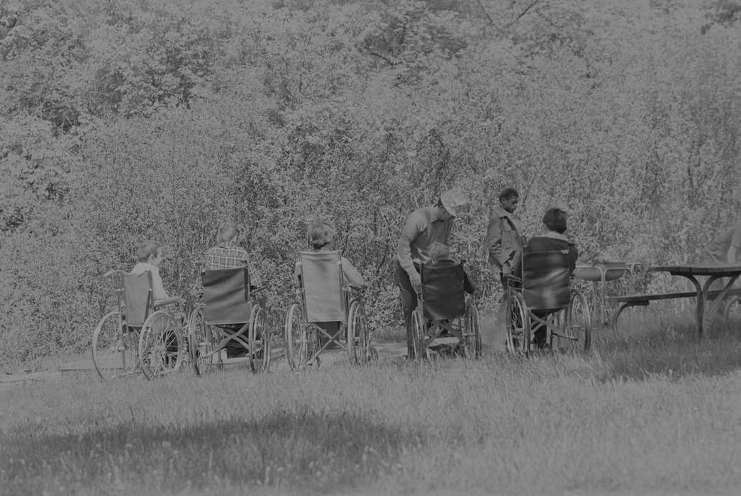 boy scout, picnic table, wheelchair, grass, Children, People of Color, african american, Iowa History, Lemberger, LeAnn, Outdoor Recreation, Iowa, Ottumwa, IA, history of Iowa