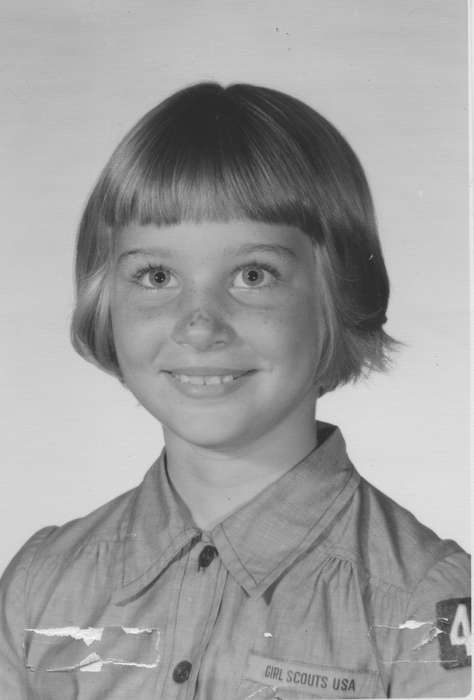 smile, freckles, Portraits - Individual, Children, Iowa, Iowa History, IA, history of Iowa, girl scout, Mary, Buell