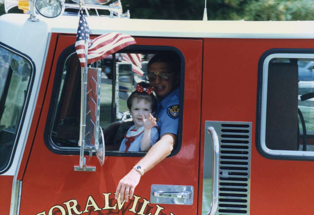 fourth of july, Johnson County Historical Society, american flag, Motorized Vehicles, Fairs and Festivals, Holidays, Children, parade, hair bow, firefighter, Labor and Occupations, fire engine