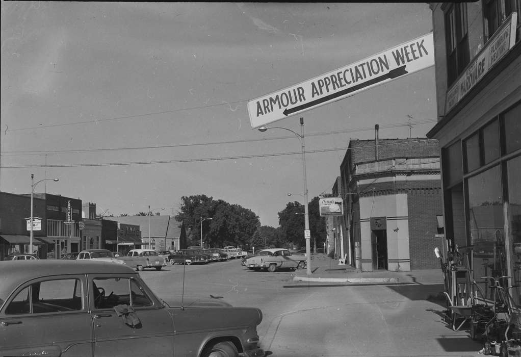 car, street lamp, street corner, IA, Cities and Towns, historic, Motorized Vehicles, Coon Rapids, street, street lamps, cars, Iowa, United States, Photos, history, Main Streets & Town Squares, signs, ia, sign, Coon Rapids Enterprise