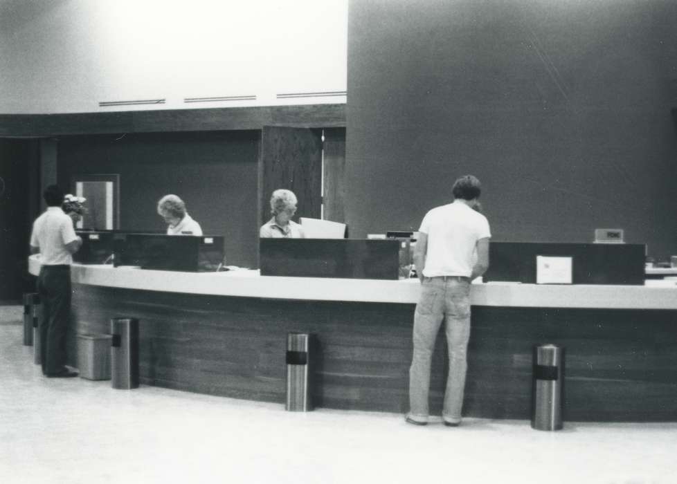 bank teller, bank, Businesses and Factories, first national bank, Iowa, history of Iowa, Waverly Public Library, Iowa History