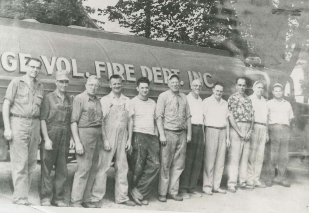 Eldridge, IA, firefighter, Iowa History, fireman, Iowa, Portraits - Group, history of Iowa, Yeltman, Valerie, Cities and Towns, Labor and Occupations