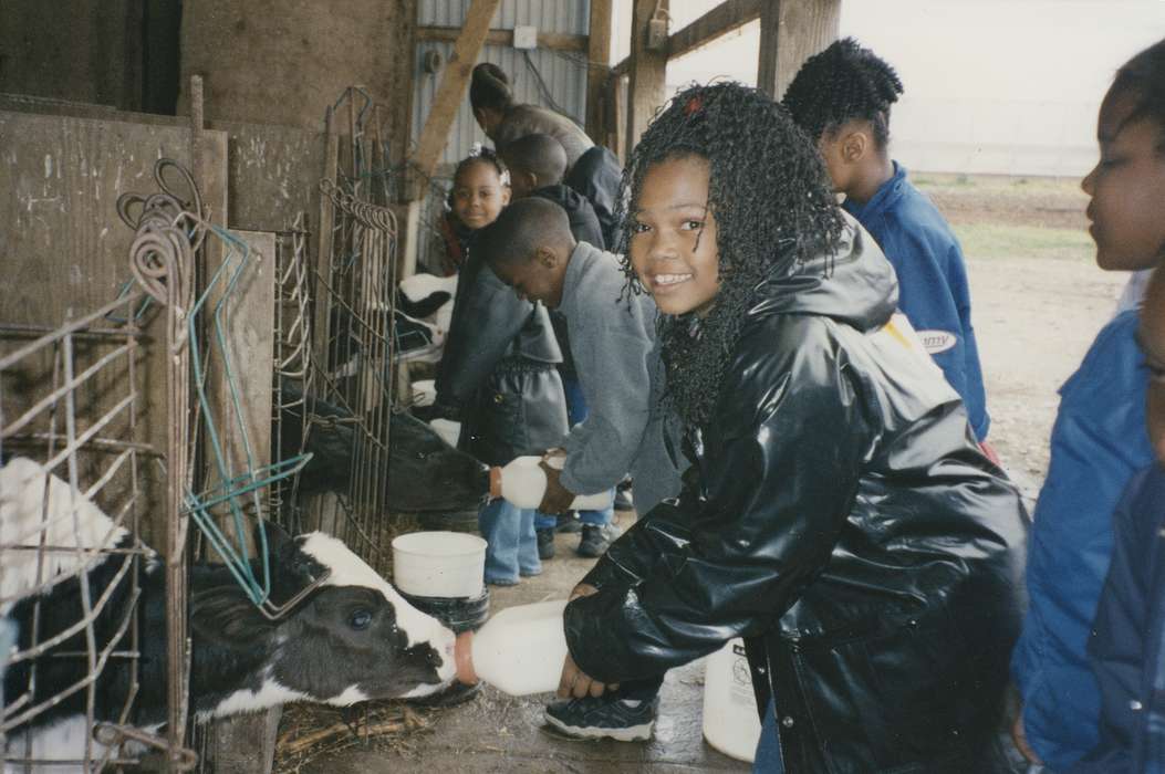 Black Hawk, girl, boys & girls clubs of america, Boys & Girls Clubs of the Cedar Valley, IA, Iowa, boys and girls clubs of america, Children, ia, school trip, Schools and Education, Barns, history, historic, Waterloo, United States, cow, People of Color, milk bottle, Animals, Photos