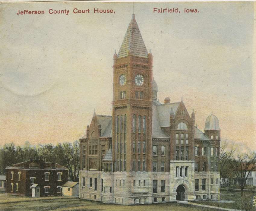 Fairfield, IA, courthouse, history of Iowa, Dean, Shirley, Cities and Towns, Iowa, Iowa History