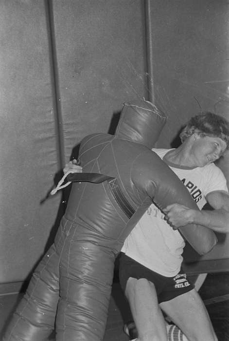 gym, wrestler, Photos, Sports, IA, punching bag, Coon Rapids Enterprise, history, ia, historic, Coon Rapids, football, United States, Iowa