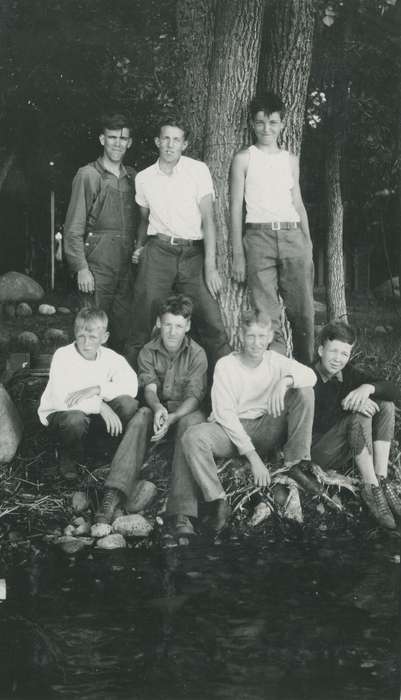 boy scouts, Clear Lake, IA, Iowa, Children, McMurray, Doug, Iowa History, history of Iowa, trees