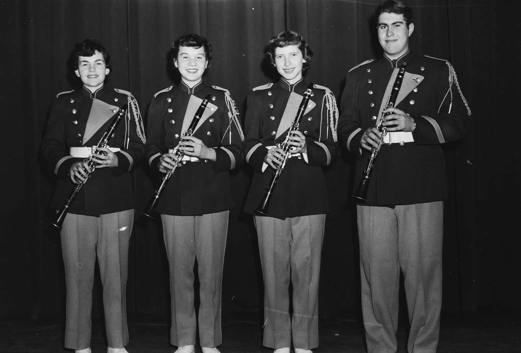Portraits - Group, Schools and Education, history, high school students, ia, Entertainment, Photos, band uniform, Coon Rapids Enterprise, historic, Iowa, instruments, Civic Engagement