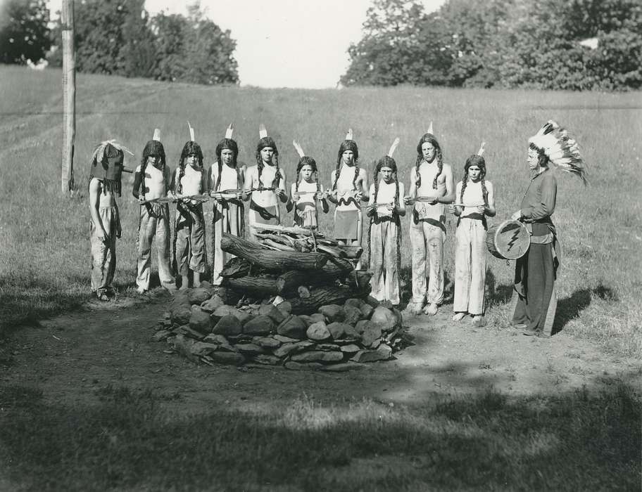 Outdoor Recreation, history of Iowa, stereotype, Children, stereotype of native american, ceremony, Iowa, Waverly, IA, redface, Waverly Public Library, Iowa History, boyscouts