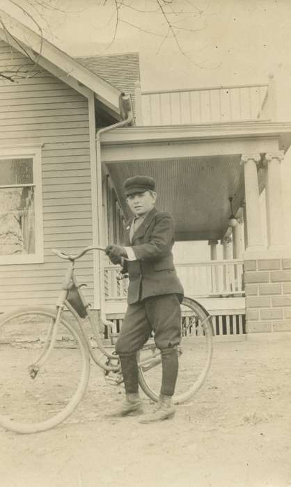 bicycle, Moravia, IA, Martin, Carol, Portraits - Individual, Outdoor Recreation, Iowa History, Iowa, bike, history of Iowa, boy