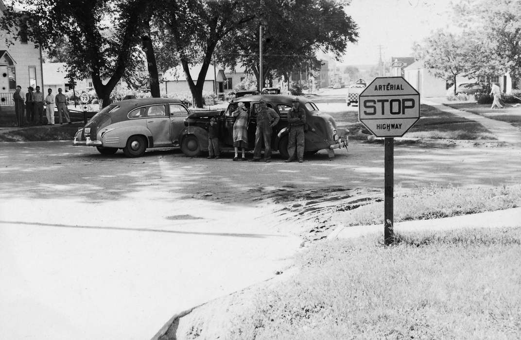 United States, history, sidewalk, ia, Photos, Main Streets & Town Squares, Coon Rapids Enterprise, main street, historic, Iowa, IA, stop sign, cars, Coon Rapids, Motorized Vehicles