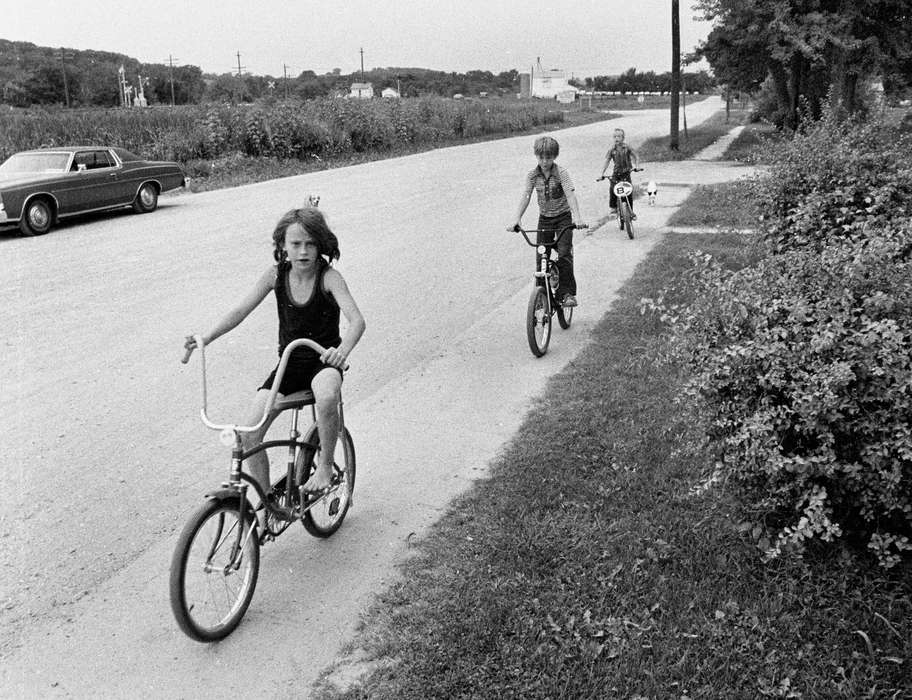 Leisure, field, Children, hedge, history of Iowa, road, bicycle, Motorized Vehicles, dog, Cities and Towns, Iowa, Lemberger, LeAnn, bike, Iowa History, car, Melrose, IA
