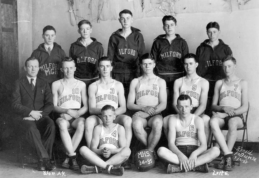 Sports, basketball, Schools and Education, men, Story County, IA, Iowa, Iowa History, Portraits - Group, Fuller, Steven, history of Iowa