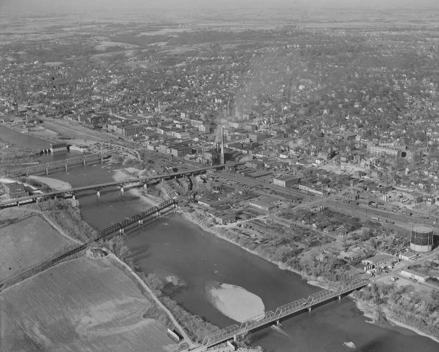 Cities and Towns, Ottumwa, IA, des moines river, Iowa History, Lakes, Rivers, and Streams, Iowa, Aerial Shots, history of Iowa, Lemberger, LeAnn
