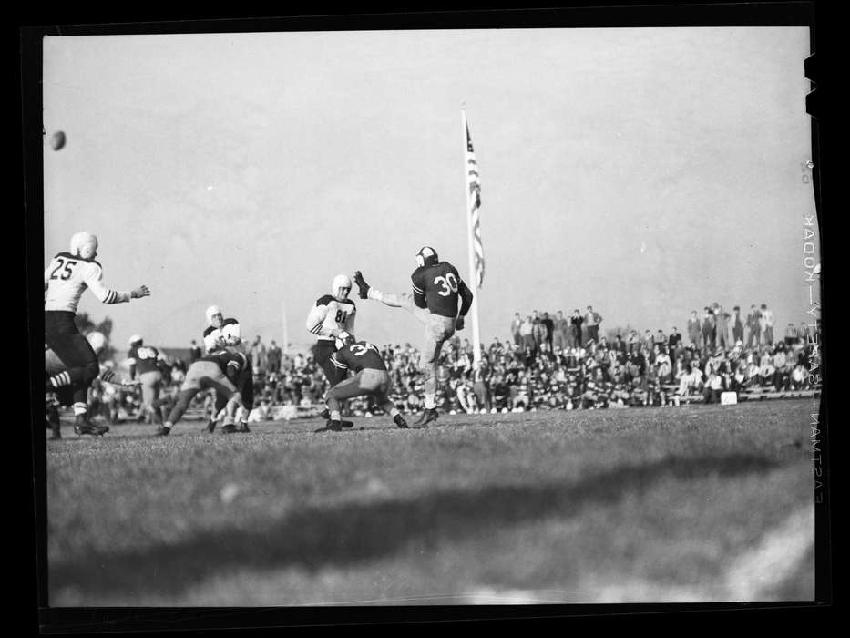 football, Iowa History, history of Iowa, Archives & Special Collections, University of Connecticut Library, Iowa, Storrs, CT