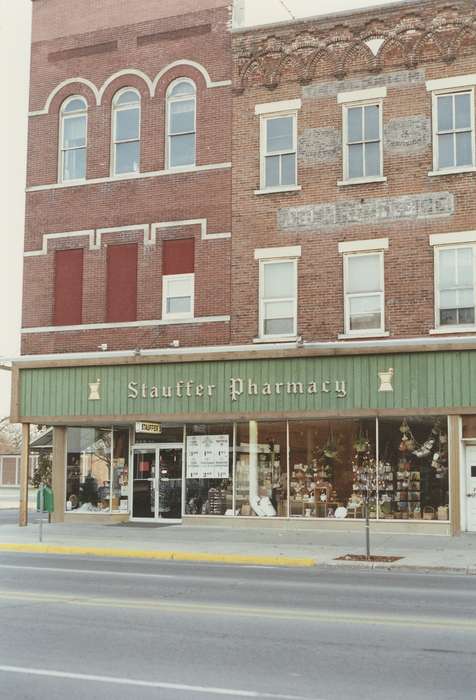 Waverly, IA, Iowa, main street, Businesses and Factories, history of Iowa, store front, Waverly Public Library, Iowa History, Cities and Towns, pharmacy, Main Streets & Town Squares, store