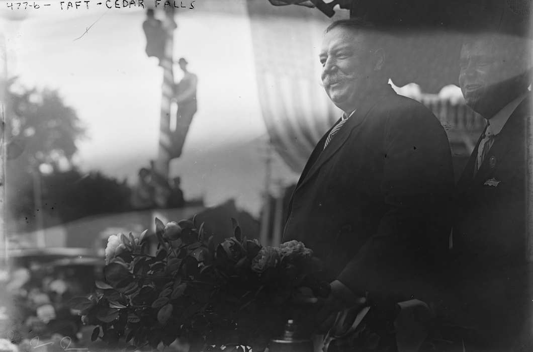 Civic Engagement, campaign, Main Streets & Town Squares, william howard taft, Library of Congress, train car, Cities and Towns, Train Stations, Labor and Occupations, Iowa, Iowa History, history of Iowa