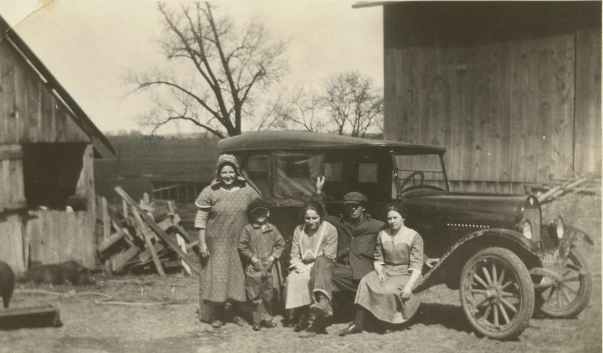 Motorized Vehicles, car, Iowa History, Families, Farms, Miller, Lori, Iowa, IA, history of Iowa