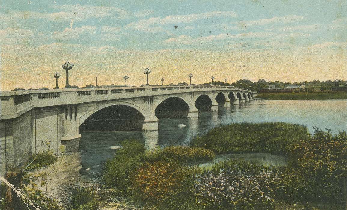 ia, river, IA, history, postcard, bridge, Waterloo, historic, Lakes, Rivers, and Streams, Olsson, Ann and Jons, Iowa, Black Hawk, United States, Photos