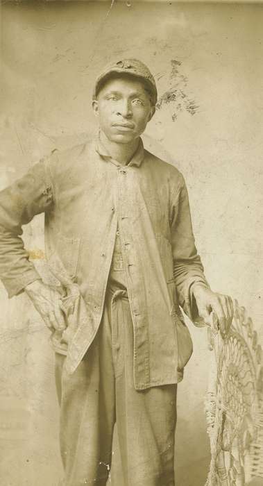 Portraits - Individual, Iowa History, Pearson, Mike, history of Iowa, railroad worker, african american, People of Color, Labor and Occupations, USA, Iowa