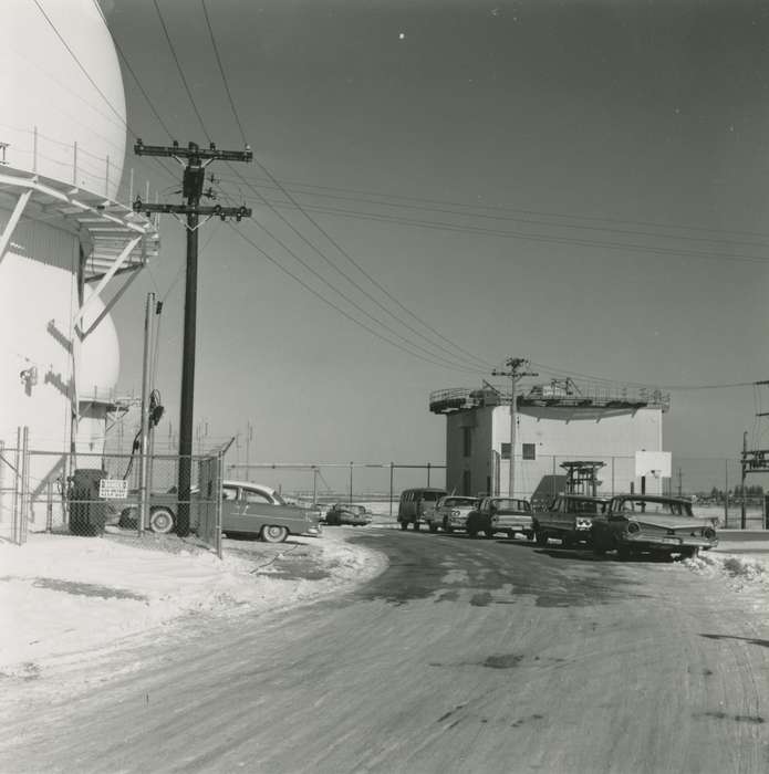 snow, power lines, Motorized Vehicles, Landscapes, Iowa History, Waverly Public Library, Winter, Businesses and Factories, Iowa, IA, history of Iowa