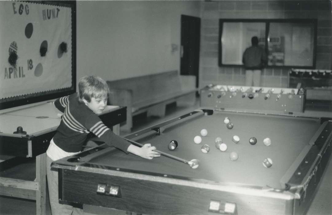 Black Hawk, boys & girls clubs of america, Boys & Girls Clubs of the Cedar Valley, IA, Iowa, boys and girls clubs of america, Children, ia, rec room, Schools and Education, history, historic, Waterloo, United States, pool table, pool, boy, Photos