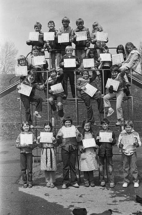 certificate, Coon Rapids Enterprise, Coon Rapids, Iowa, historic, Schools and Education, United States, Children, jungle gym, ia, history, Photos, IA
