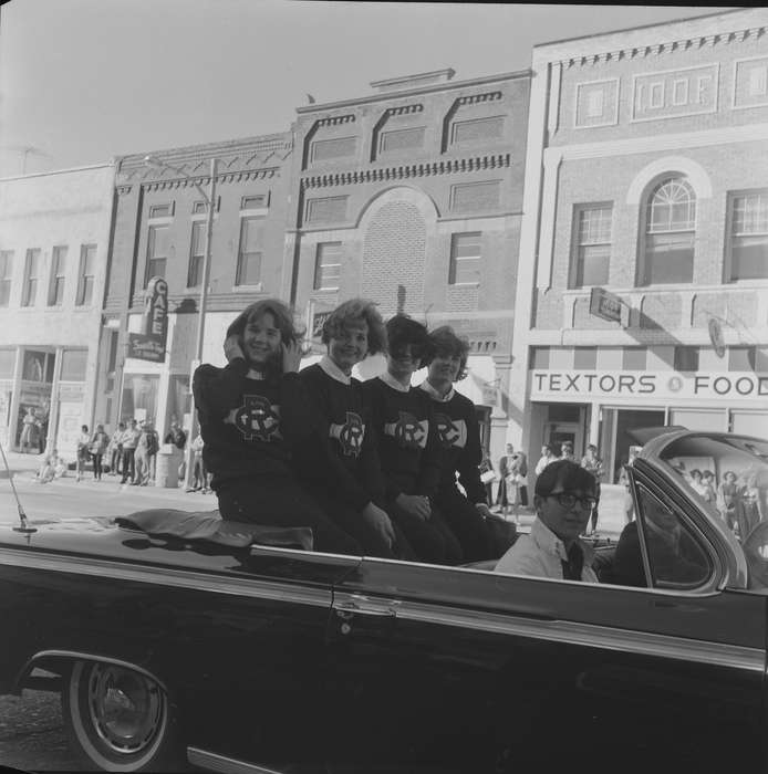 Portraits - Group, IA, Sports, historic, Motorized Vehicles, Coon Rapids, Civic Engagement, cheerleaders, Iowa, United States, parade, Photos, history, Main Streets & Town Squares, Entertainment, ia, Coon Rapids Enterprise, Children