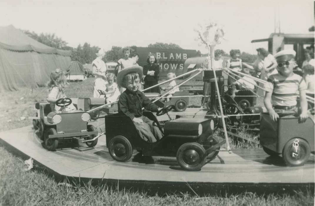 Children, Lemberger, LeAnn, merry-go-round, Fairs and Festivals, Iowa, history of Iowa, Iowa History, carnival ride, Ottumwa, IA, Entertainment, truck