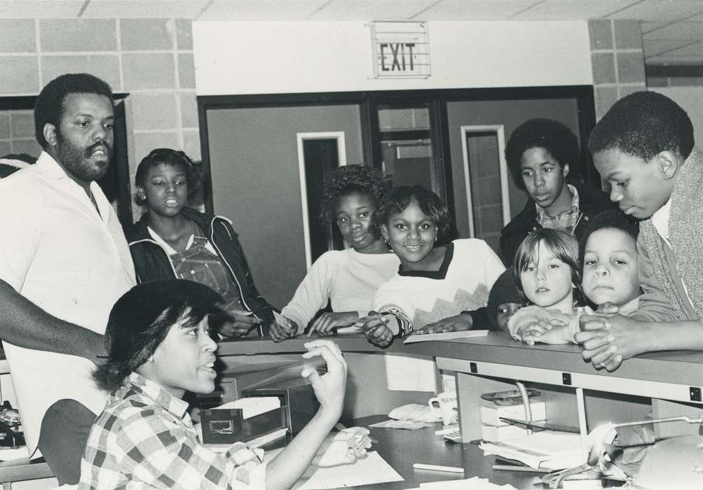 Black Hawk, boys & girls clubs of america, Boys & Girls Clubs of the Cedar Valley, IA, Iowa, smile, boys and girls clubs of america, Children, ia, Schools and Education, dutch angle, conversation, history, historic, Waterloo, United States, People of Color, Photos, Portraits - Group