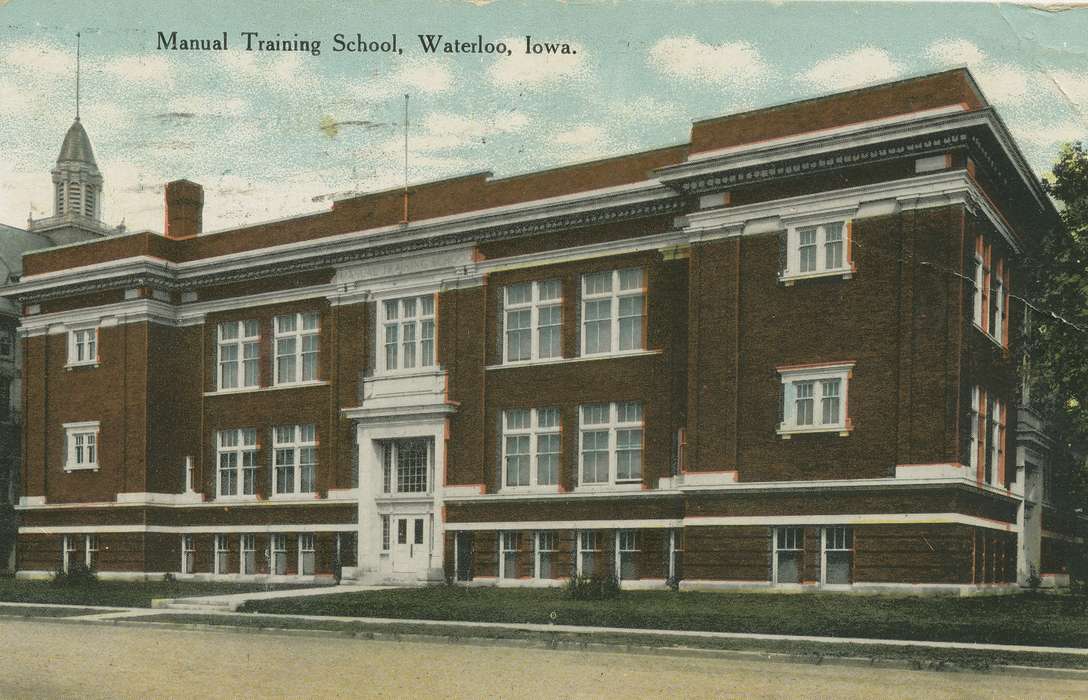 Schools and Education, ia, IA, history, postcard, historic, Waterloo, Olsson, Ann and Jons, training school, Iowa, Black Hawk, United States, Photos