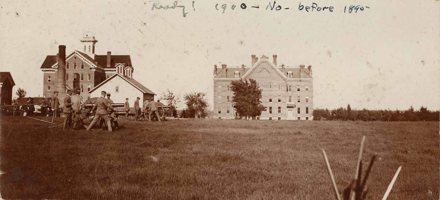 uni, Schools and Education, old gilchrist, Iowa, Military and Veterans, iowa state normal school, university of northern iowa, Iowa History, battalion, UNI Special Collections & University Archives, canon, central hall, military training, history of Iowa