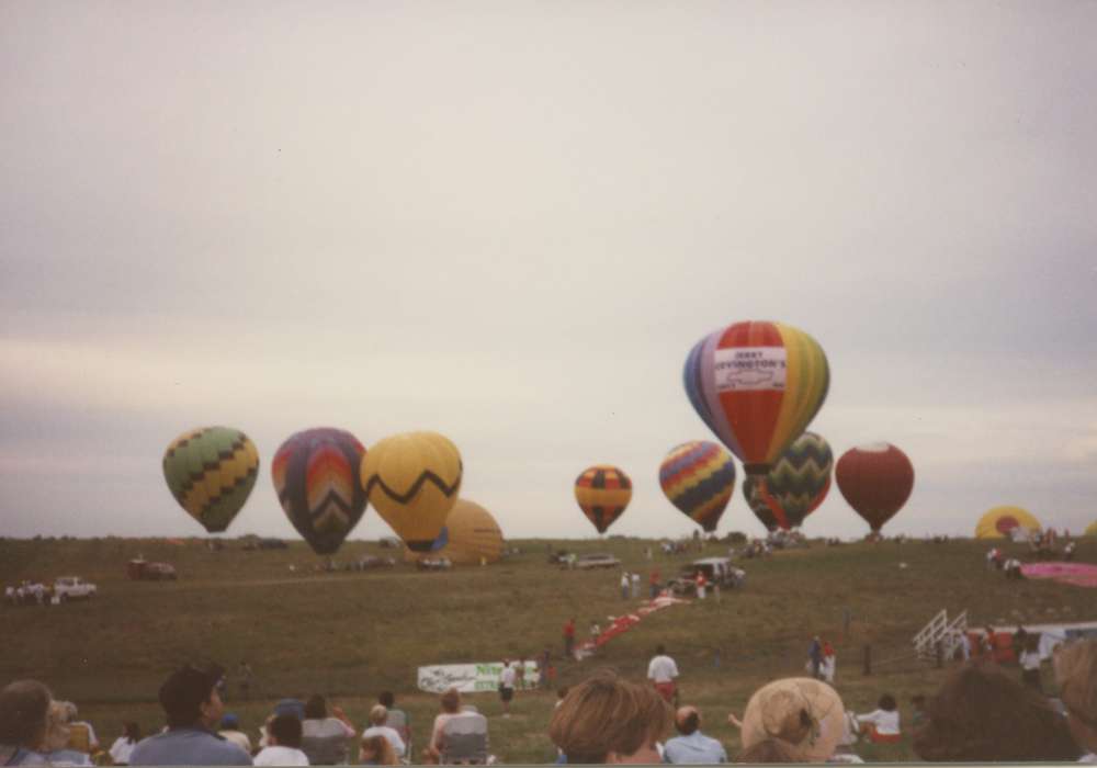 Iowa History, Schrodt, Evelyn, hot air balloon, history of Iowa, Indianola, IA, Fairs and Festivals, Iowa