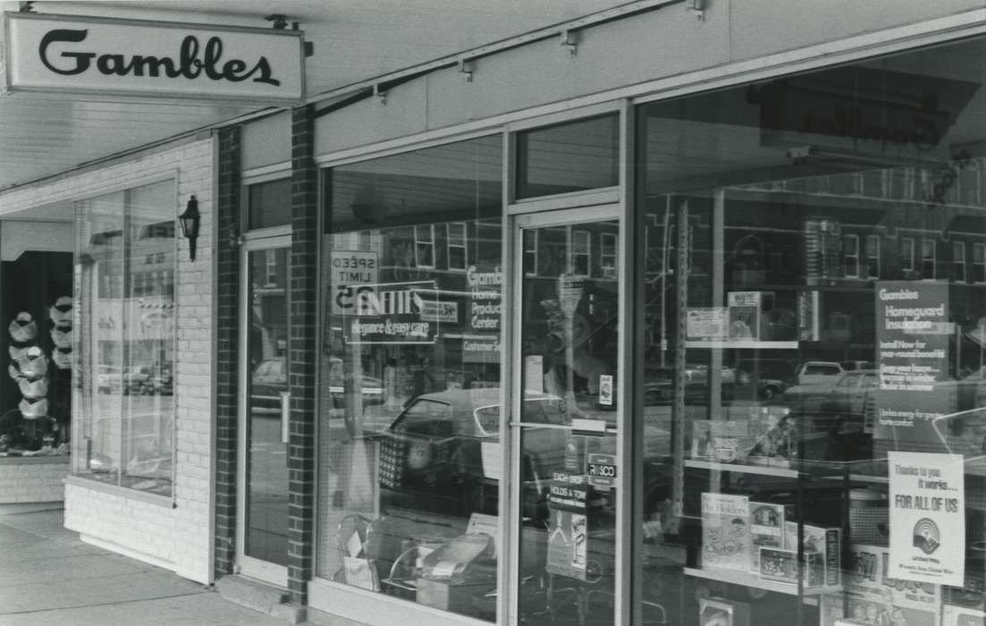 storefront, main street, business, window, Waverly Public Library, Iowa History, Iowa, history of Iowa