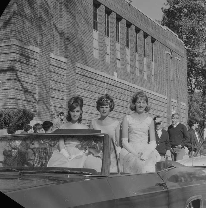 Portraits - Group, gloves, IA, historic, Motorized Vehicles, Coon Rapids, Civic Engagement, homecoming, homecoming court, flowers, Iowa, United States, homecoming queen, parade, Photos, crown, history, Main Streets & Town Squares, Entertainment, ia, Coon Rapids Enterprise, Children