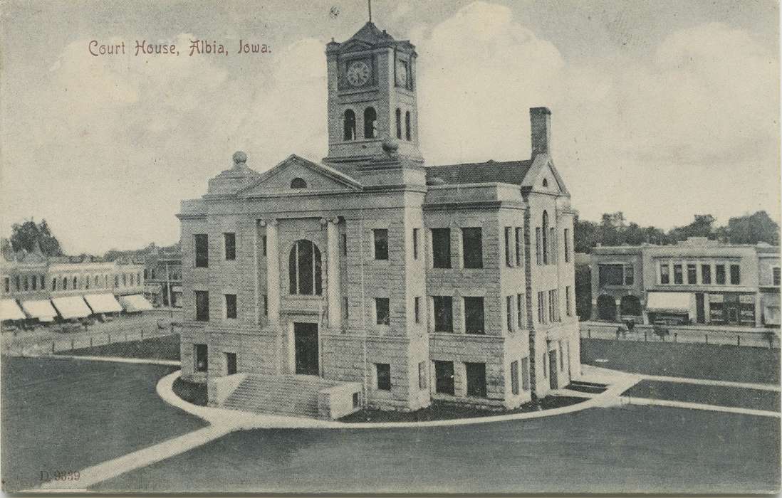 Iowa History, Iowa, Albia, IA, Dean, Shirley, courthouse, Main Streets & Town Squares, Cities and Towns, history of Iowa