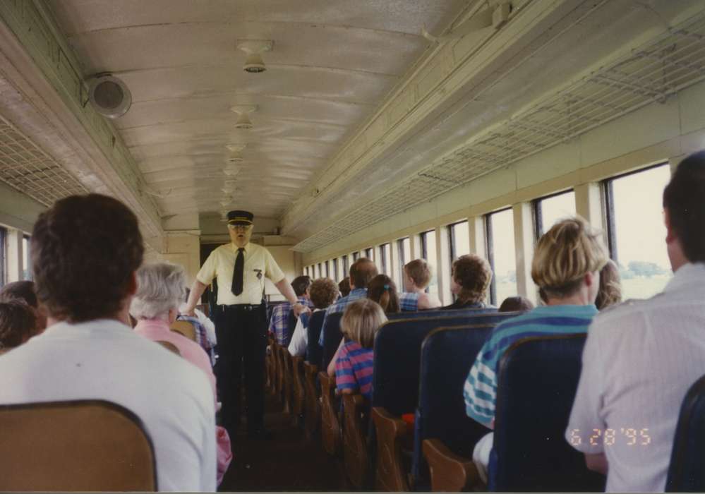 passenger, conductor, railway, Iowa History, Travel, Iowa, train, Motorized Vehicles, history of Iowa, Boone, IA, Tackett, Lyn