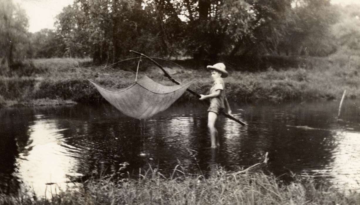 fishing, Cedar Falls, IA, Iowa, Iowa History, Schlichtmann, Linda, history of Iowa, boy, Lakes, Rivers, and Streams