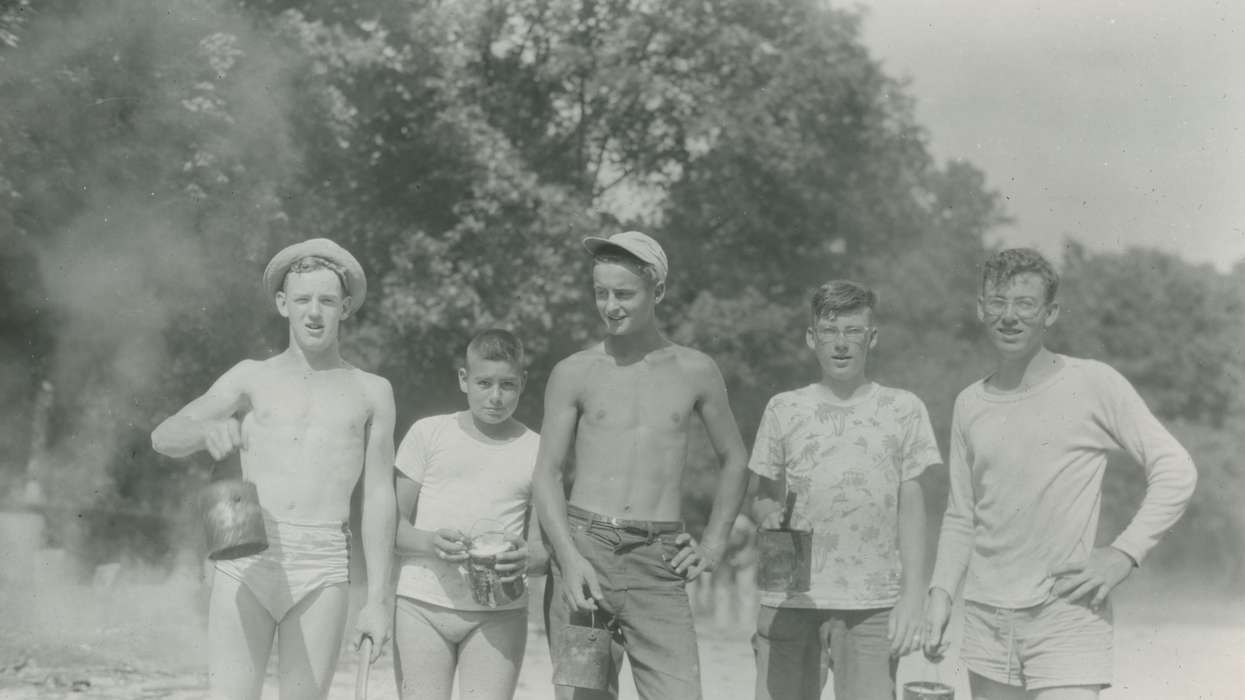 boy scouts, Outdoor Recreation, Clear Lake, IA, Iowa, Children, McMurray, Doug, Leisure, Portraits - Group, Iowa History, history of Iowa