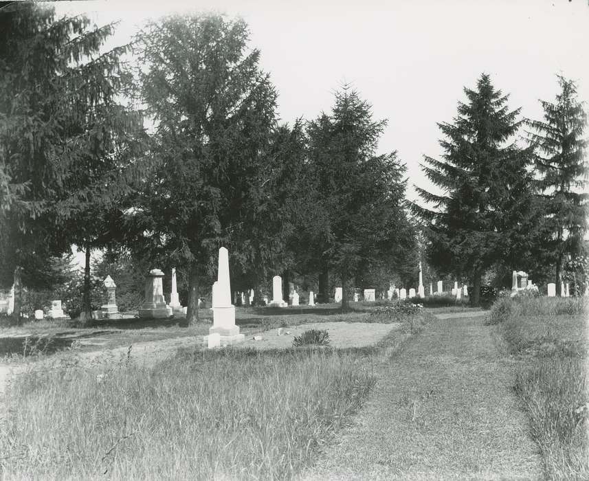 Cemeteries and Funerals, cemetery, tombstone, graves, trees, Waverly Public Library, Iowa History, Waverly, IA, nature, Iowa, harlington, history of Iowa