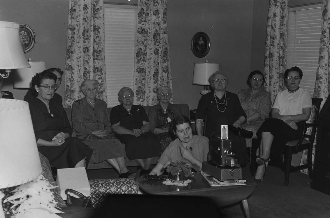 Portraits - Group, United States, history, ia, Photos, women, Coon Rapids Enterprise, club, meeting, Iowa, historic, IA, living room, Coon Rapids