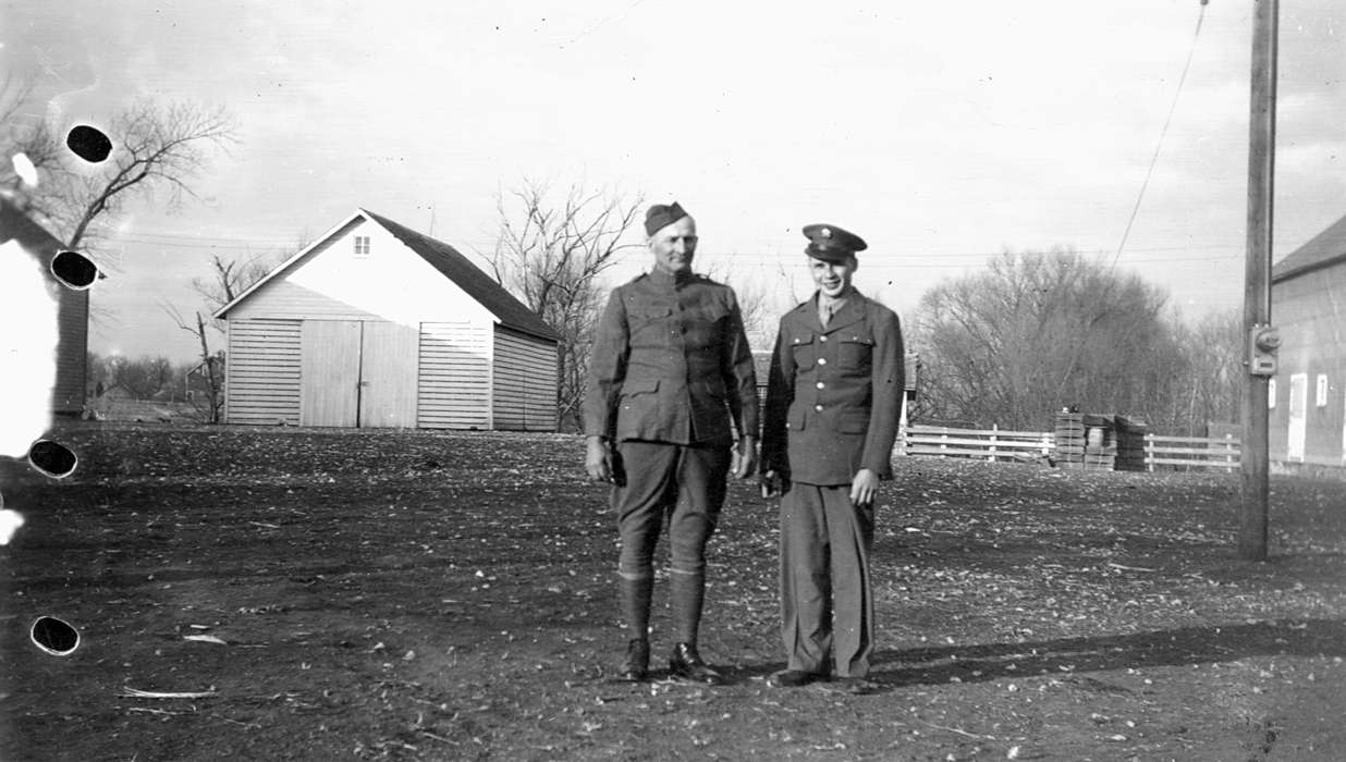 Military and Veterans, uniform, Johnson, JB, Iowa History, Portraits - Group, Iowa, history of Iowa, Duncan, IA