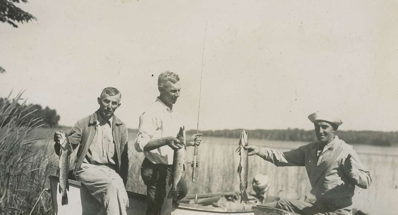 fishing rod, history of Iowa, McMurray, Doug, Travel, Portraits - Group, Iowa, Iowa History, fish, Animals, Inguadona, MN, fishing
