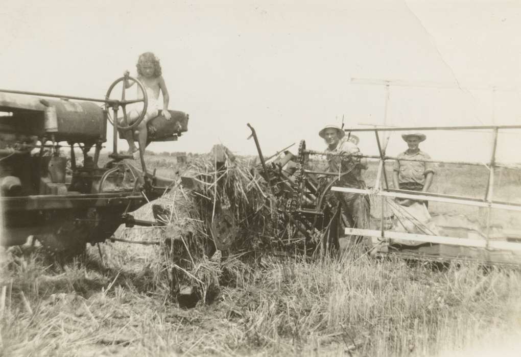 Fredonia, IA, Farming Equipment, Farms, Children, McVey, Michael and Tracy, field, Iowa History, Iowa, history of Iowa