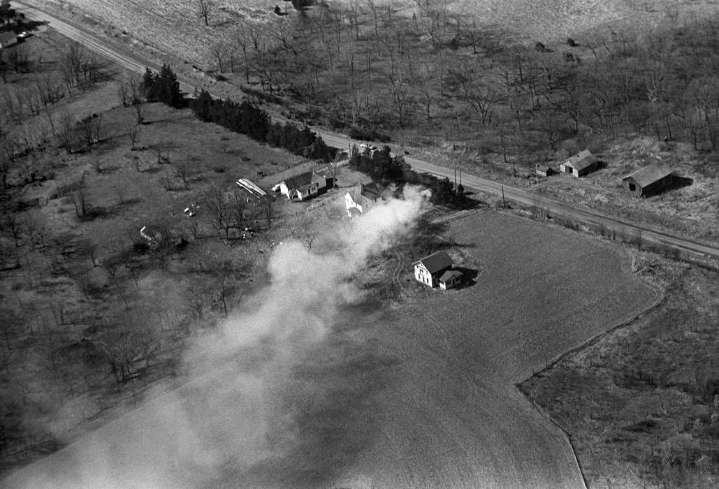 field, Lemberger, LeAnn, Iowa History, Farms, Aerial Shots, Ottumwa, IA, history of Iowa, fire, Iowa