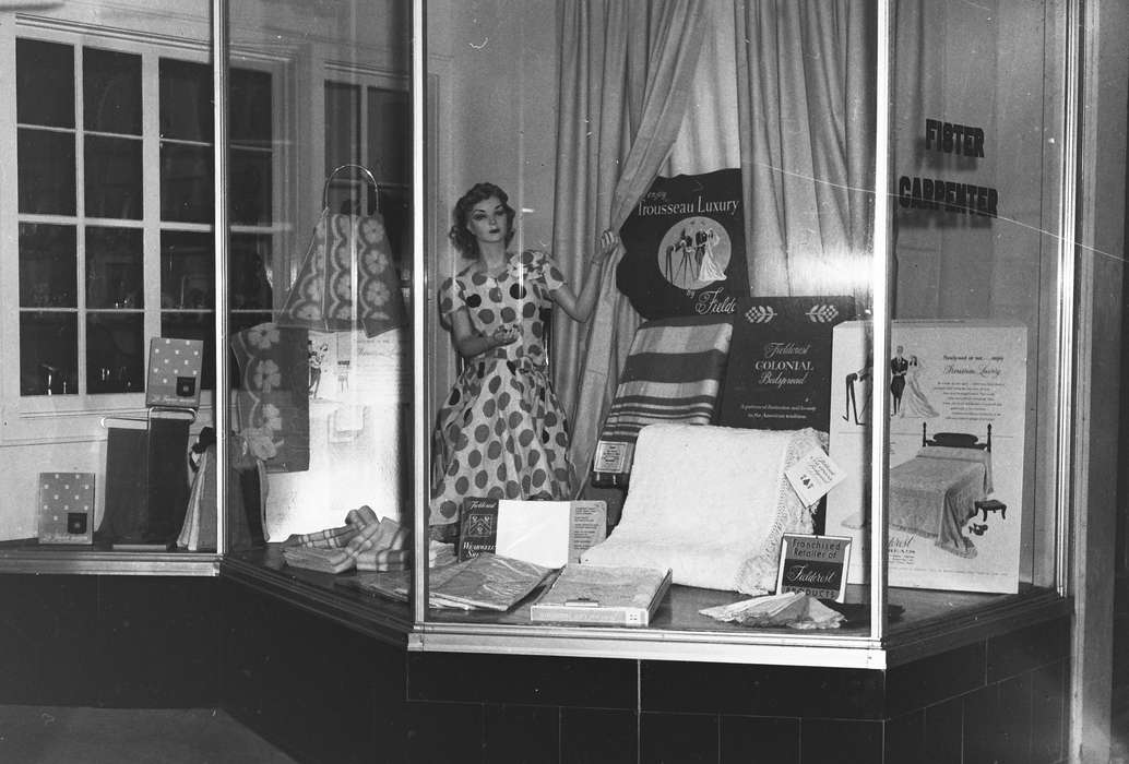 storefront, United States, history, ia, Photos, mannequin, Labor and Occupations, Coon Rapids Enterprise, window display, historic, Iowa, IA, window, Coon Rapids