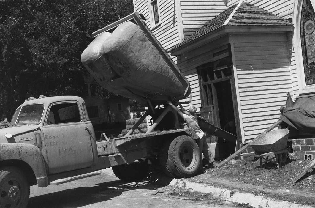 Labor and Occupations, ia, Iowa, history, Photos, church, Coon Rapids Enterprise, historic, concrete, Motorized Vehicles