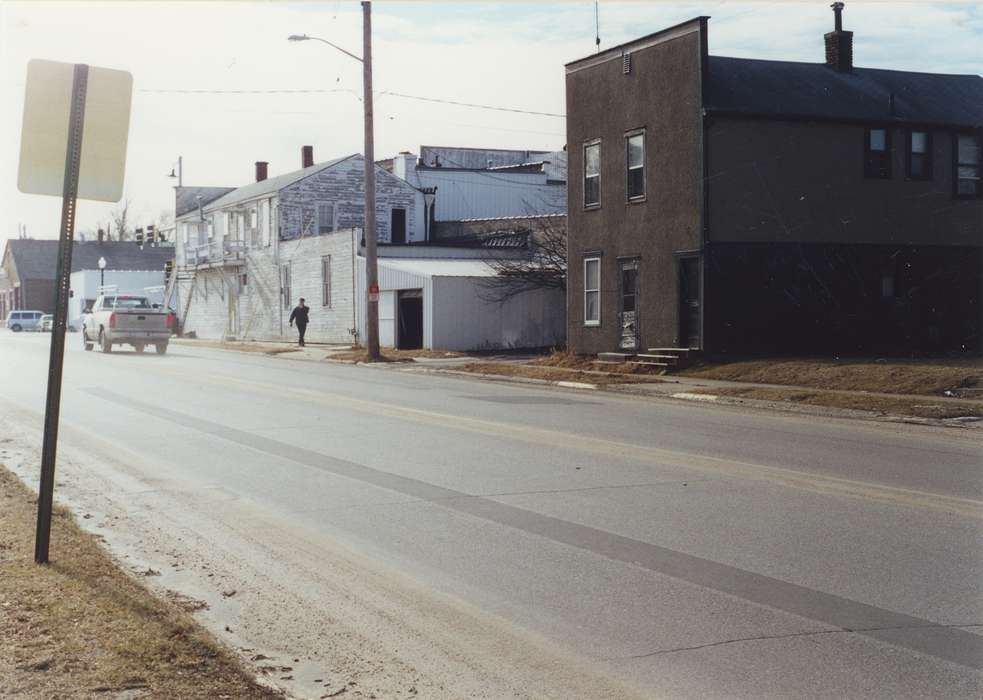 street, Iowa, pickup truck, history of Iowa, Landscapes, Waverly Public Library, Iowa History