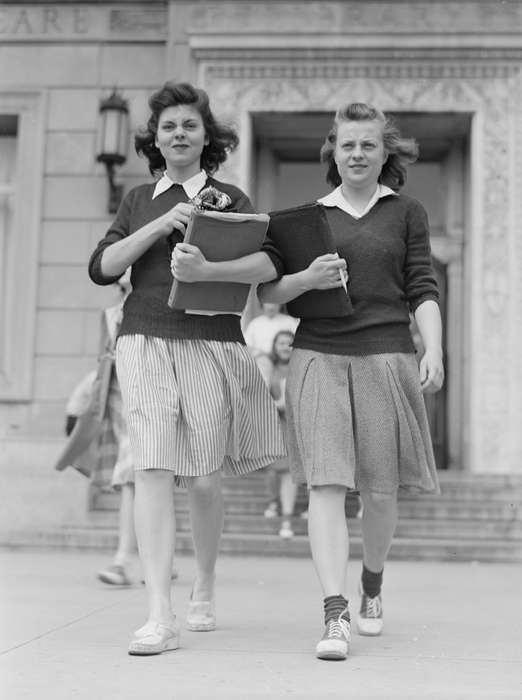 Schools and Education, Iowa, young women, history of Iowa, Iowa History, library, students, Library of Congress, Leisure