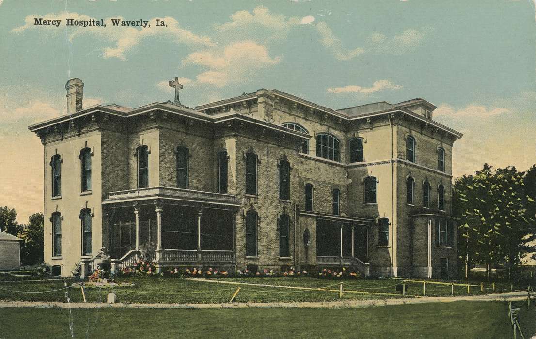 history of Iowa, Iowa, hospital, Iowa History, Cities and Towns, Hospitals, Waverly, IA, Waverly Public Library