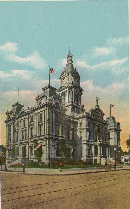 Council Bluffs, IA, courthouse, history of Iowa, Iowa History, Cities and Towns, Dean, Shirley, Main Streets & Town Squares, Iowa